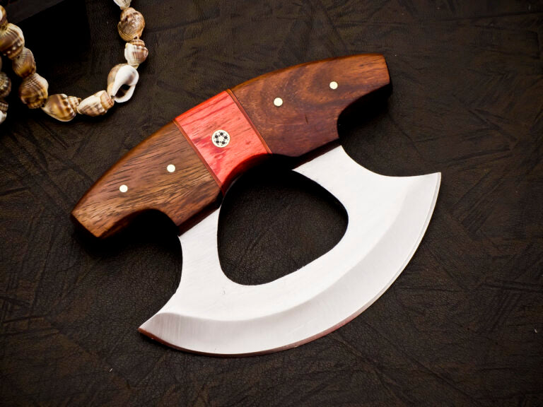 Custom  made Ulu Knife  with leather cover | Best wedding gifts