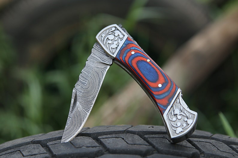 Custom Made folding Knife with Leather cover | Best Wedding gifts