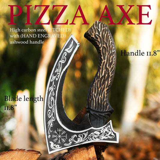 Engraved Royal pizza Axe with leather cover | Best wedding Gifts