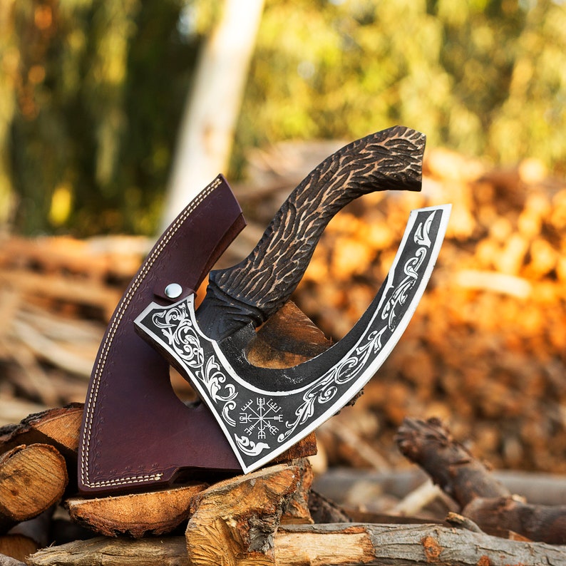 Engraved Royal pizza Axe with leather cover | Best wedding Gifts