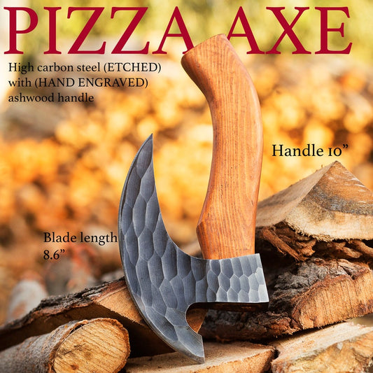 Forged Steel Pizza Axe with leather cover | Best gift for men