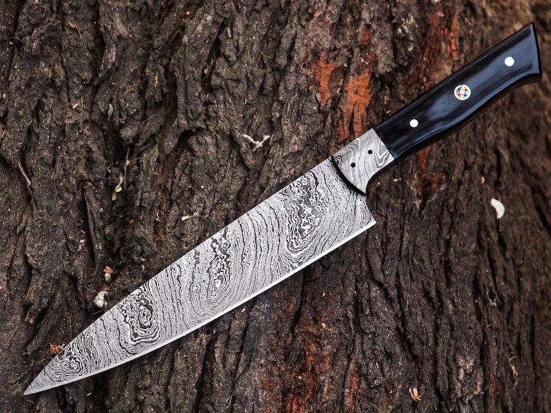 Hand forged kitchen knife |Damascus chef knife | gift for her | anniversary gift