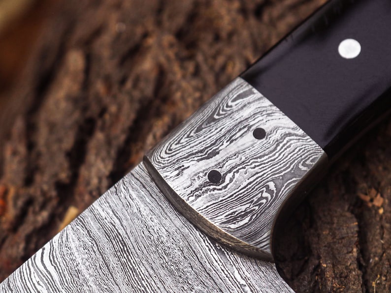 Damascus Steel Serbian Meat Cleaver | Hand forged kitchen knife | gift for her