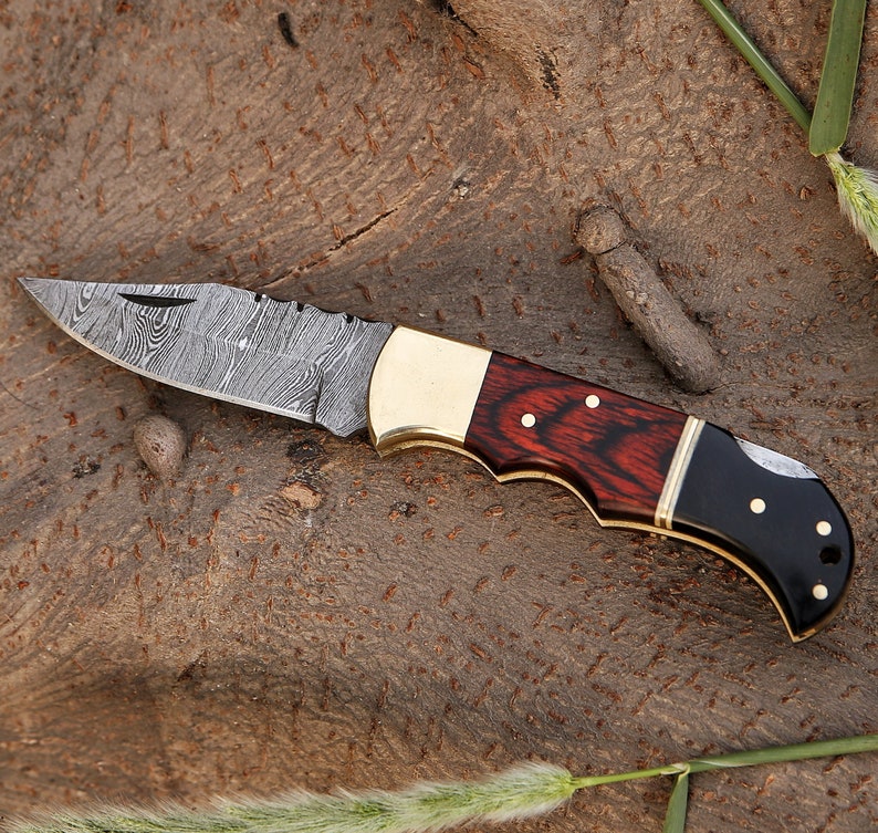 Handmade Folding Knife with leather Cover | Best Hunting Knife