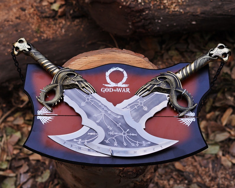 God of War Blades of Chaos Metal with Wall Mount | Best Handmade Gifts