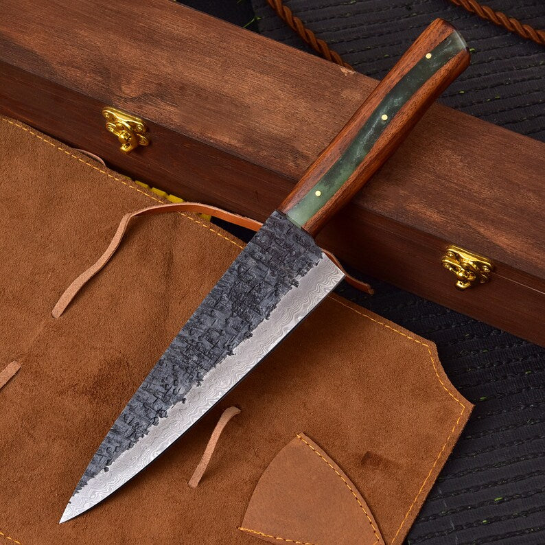 Forged steel knife with leather cover | best gift for men