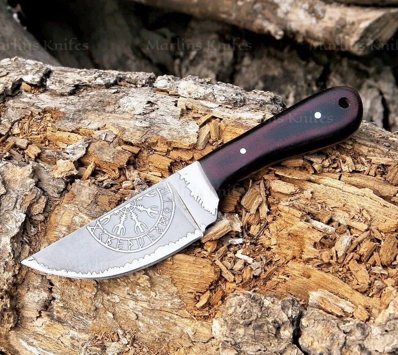 Damascus Hunting Knife With leather cover | Best Birthday Gifts