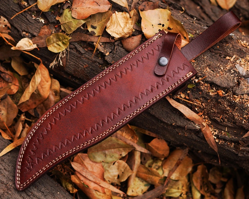 Handmade stag Knife with leather cover | Best knife for Hunting