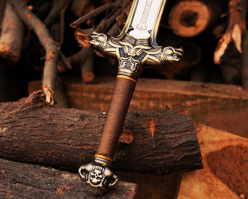 Hand forged Conan the barbarian Engraved Sword, |Viking Sword Birthday Gift for Him