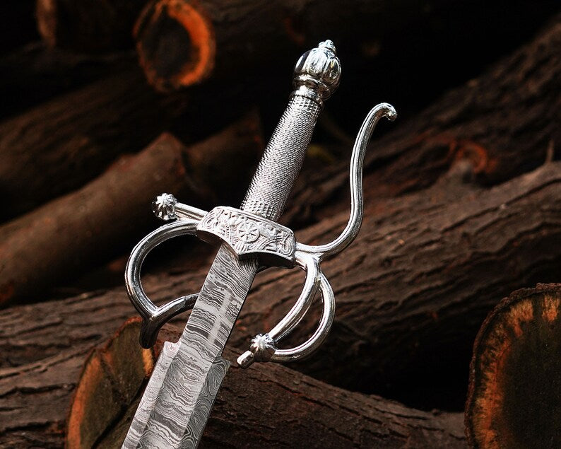 Famous Replica Of Zorro Sword Ocean | Medieval Long Sword With Leather Cover